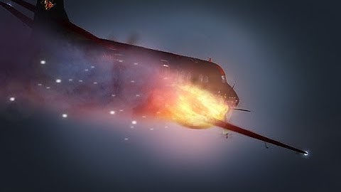 PMDG J41 right engine was hit and on fire