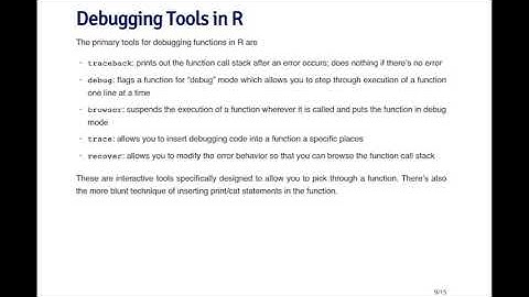 R Debugging Tools - Basic Tools   Johns Hopkins University   Coursera