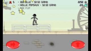 Stickman Skater gameplay on android (Galaxy S) HD screenshot 2