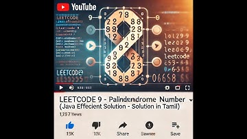 Leetcode 9 | Palindrome Number | Java Efficient Solution | Solution in Tamil