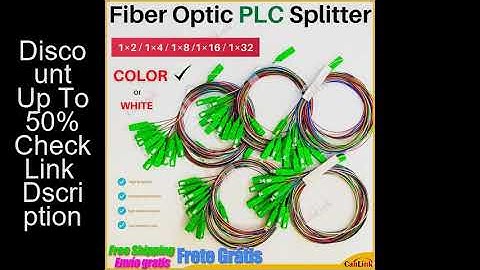 Fiber optics PLC Splitter 1X2 1X4 1X8 1X16 1X32 PLC SC/APC Fiber Optic Single Mode 0.9mm G657A1 LSZH