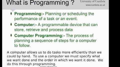 ABMC4007 (Part 1-1) Computer Programming, What is it?