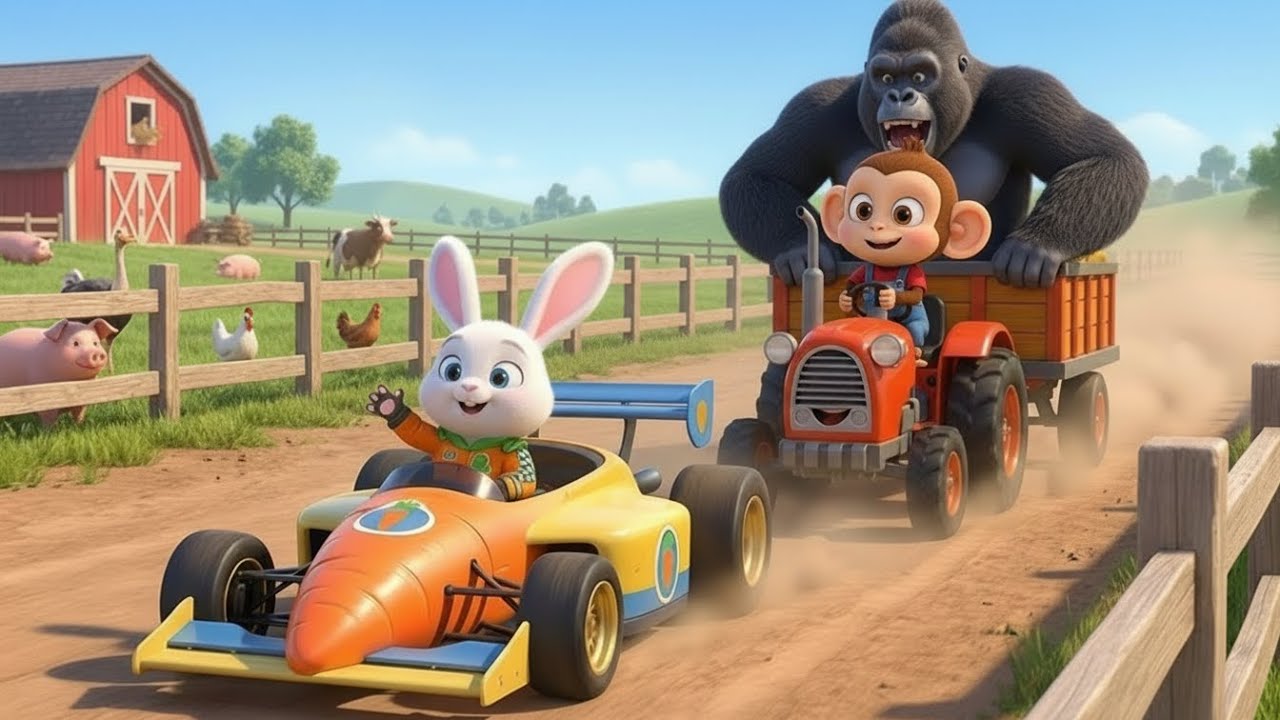 Smart Monkey Teaches King Kong to Grow Bananas | Monkey Funny for Kids