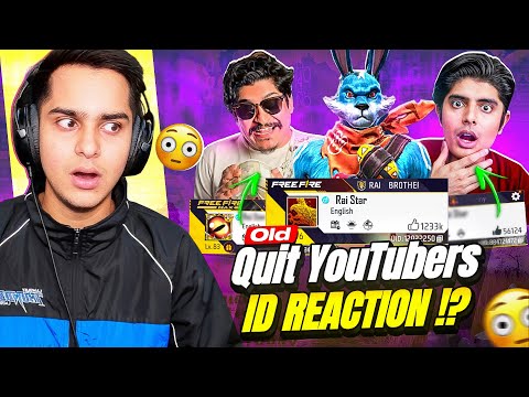 Free Fire Old Quit YouTubers Id Reaction 😱 Yeh नहीं Socha था 😭