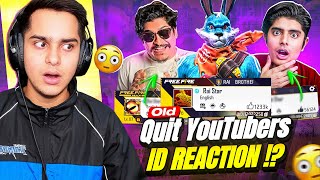 Free Fire Old Quit Youtubers Id Reaction Yeh नह Socha थ