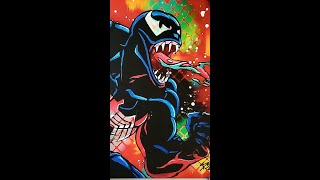 Painting Venom Pop Art Style #shorts screenshot 1