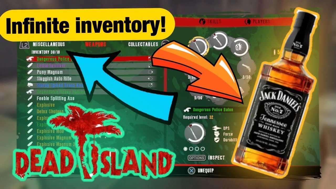 Dead Island PS4 GLITCH! Infinite inventory?!? 2021!!!! YouTube