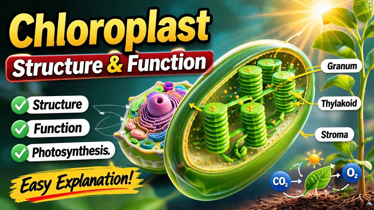 Chloroplast Structure & Function | Photosynthesis Made Easy 🌿 | Biology ...