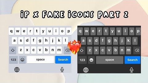 Prim Keyboard iPhone X FAKE Icons PART 2 (emoji, globe & mic)