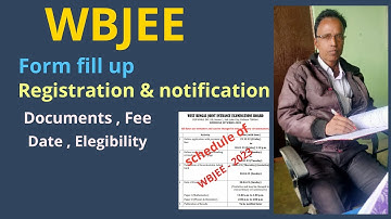 WBJEE 2023 | WBJEE form fill up 2023 | WBJEE 2023 Exam date & application form fill up | webjee
