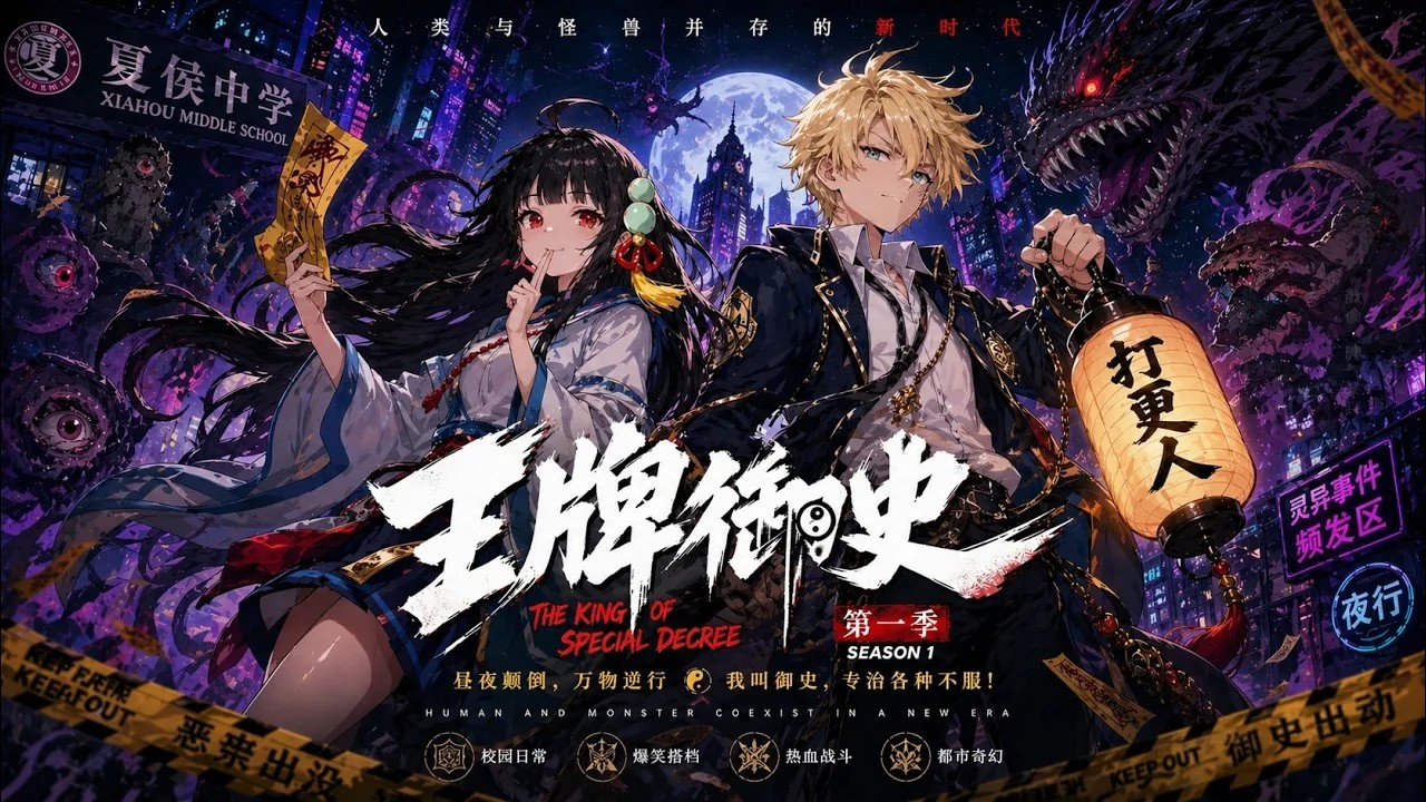 🔥【王牌御史】FULL！｜都市校园暗藏人妖纷争，奇葩御史天团爆笑集结，一边相爱互坑，一边热血降妖守护人间！