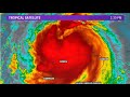 Hurricane Delta in Gulf of Mexico:  track, timing and intensity as it approaches landfall
