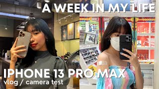 a week in my life 🌙 iPhone 13 pro max vlog test, coffee date, booster shot, new M/V