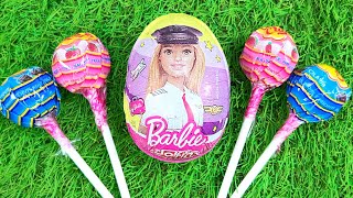 Oddly Satisfying l Unpacking Barbie egg , Kinder Surprise AND Chocolate Sweets, ASMR sounds 🍭