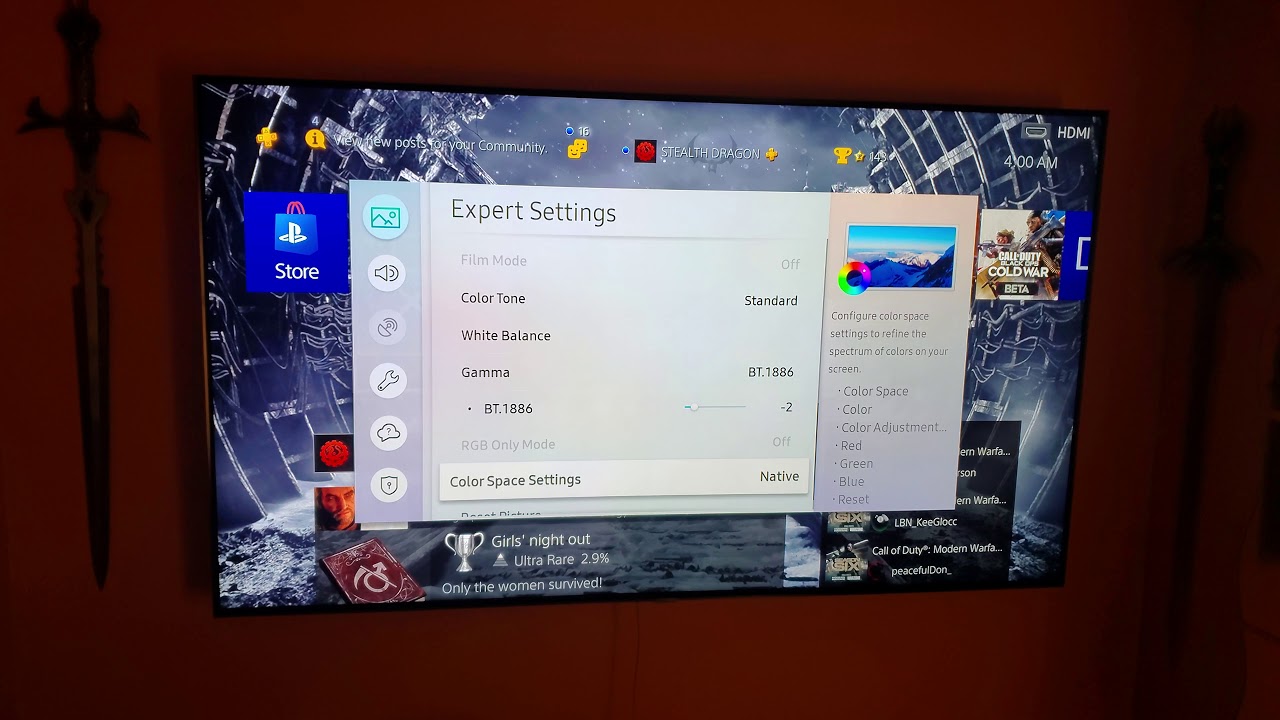 Calibration settings for Samsung TVs getting ready for xbox series x and Ps5! YouTube