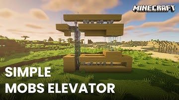 Simple and Easy Mobs Water Elevator | No Redstone Minecraft Build