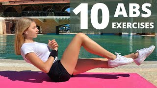 10 Exercises for ABS / ABS Workout / Stay fit on a vacation / Mari Kruchkova