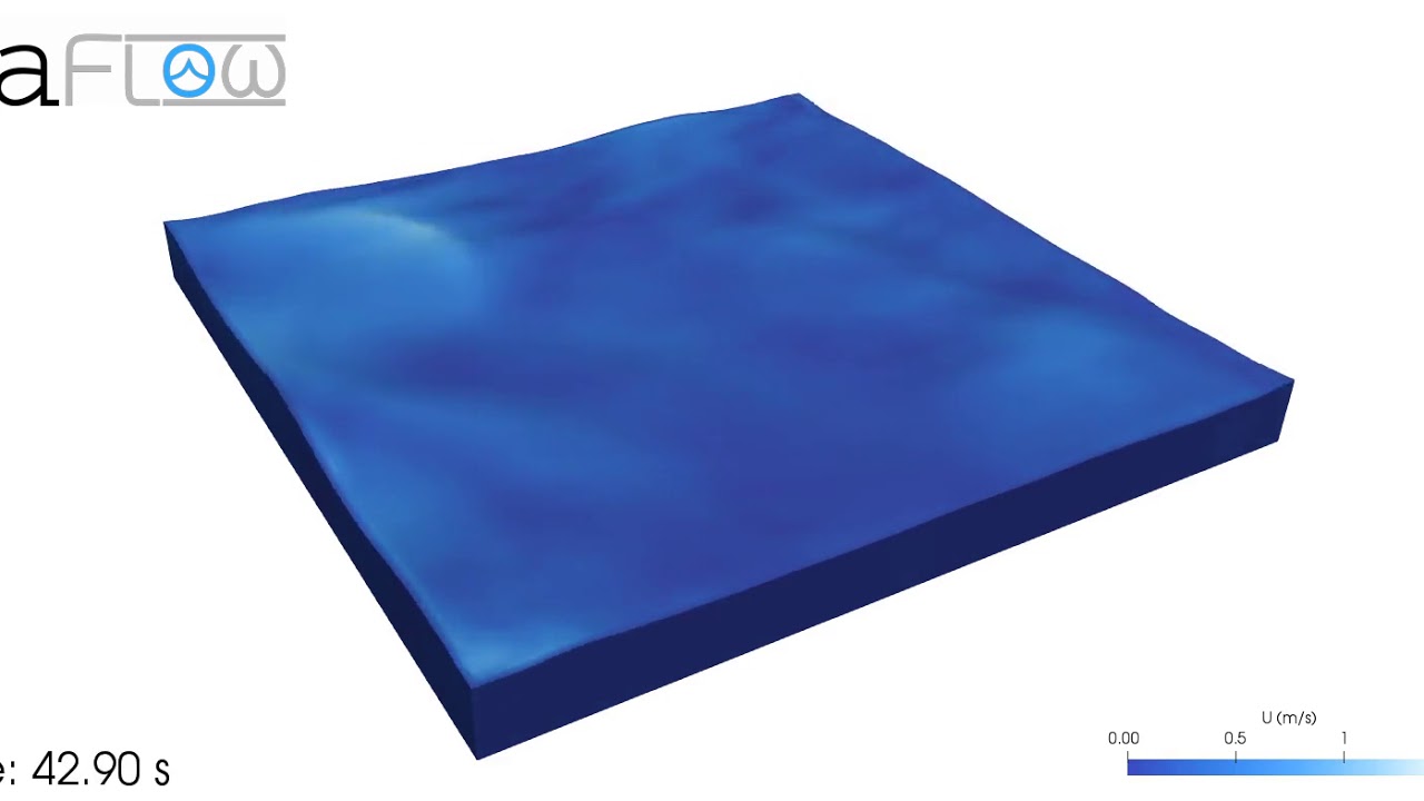 Irregular waves sea state in a wave tank (olaFlow/OpenFOAM®)