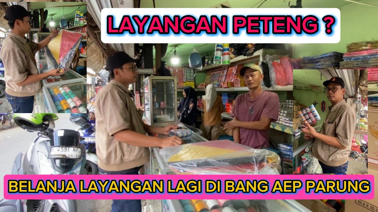 BELANJA LAYANGAN LAGI DIPARUNG !! BELI LAYANGAN PETENG atau LAYANGAN BUNTUT⁉️UDAH LAMA GAK BELANJA