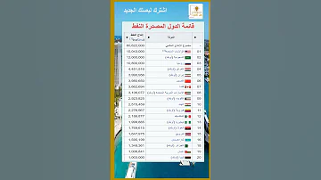 اكبر 20 دولة مصدرة للنفط 