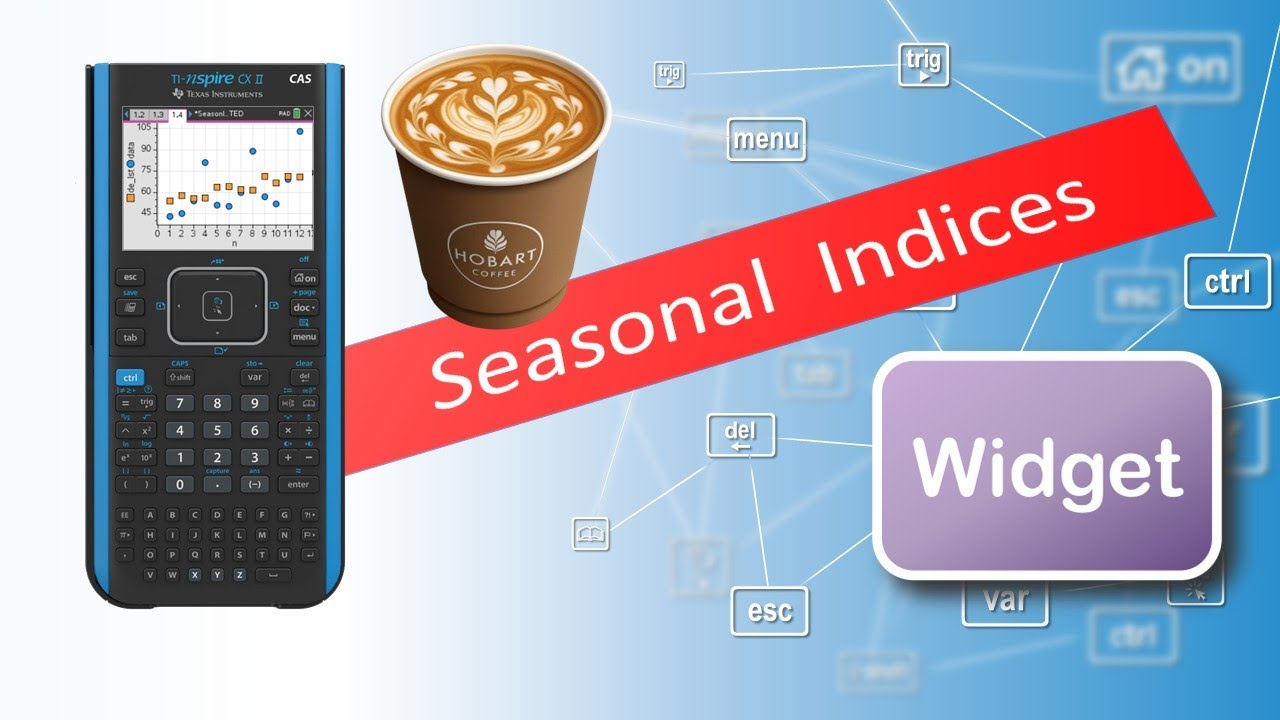 Seasonal indices, Calculating SI, de-seasonalising data. Turbo charge with the TI-nspire Widget