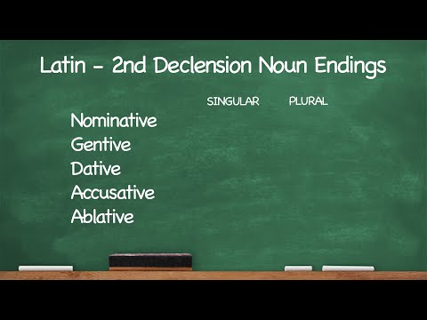 CC Latin 2nd Declension Noun Endings