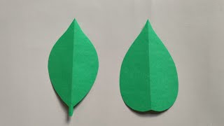 : How to Make Paper Flower Leaves/DIY/ Easy Paper Cutting Leaf/Simple and Easy Paper Leaf Tutorial