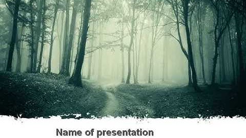 Misty Forest PowerPoint Template by PoweredTemplate.com
