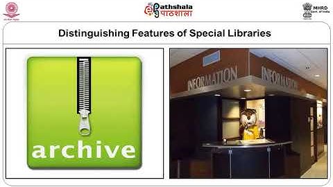 Special Library Characteristics and Functions