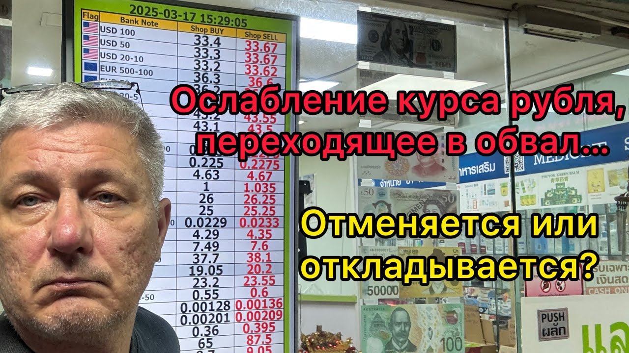 Ослабление курса рубля, переходящее в обвал…Отменяется или откладывается?