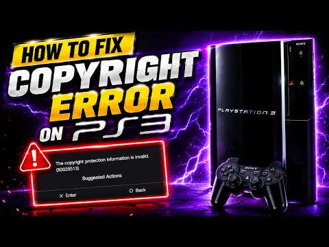 FIX PS3 Copyright Error (80029513) INSTANTLY! - YouTube