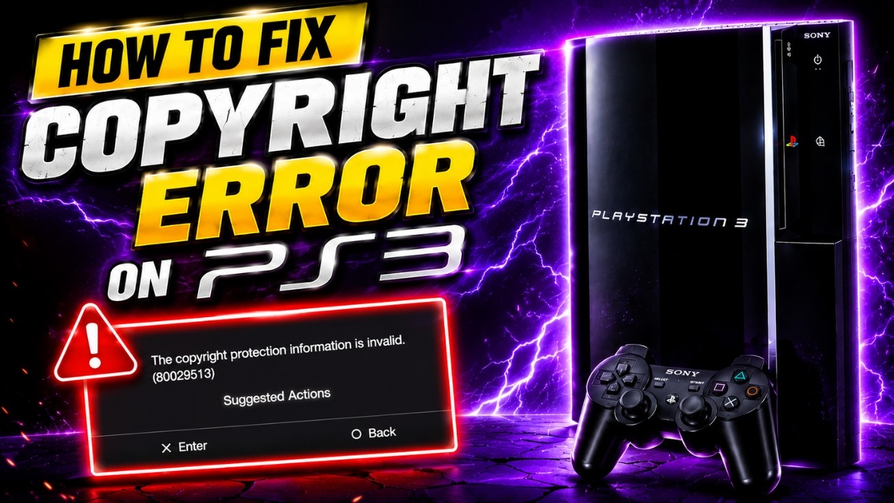 FIX PS3 Copyright Error (80029513) INSTANTLY! - YouTube