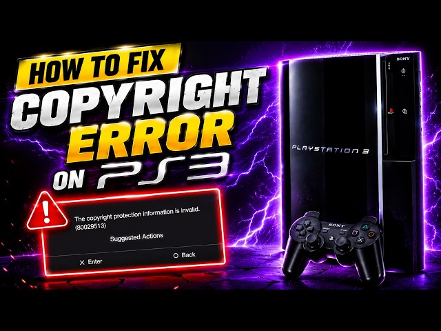 FIX PS3 Copyright Error (80029513) INSTANTLY! - YouTube
