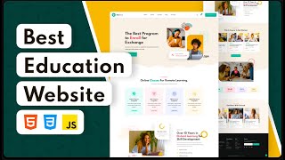 Responsive Education website design using Html CSS and JavaScript