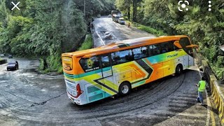 tutorial cara mengemudi bus berhenti di tanjakan tanpa handrem