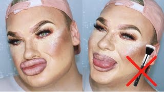 FULL FACE OF MAKEUP WITHOUT BLENDING CHALLENGE