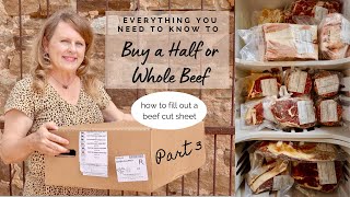 BUYING A WHOLE COW | HOW TO FILL OUT A BEEF CUT SHEET | FILL YOUR FREEZER WITH BEEF