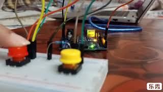 Demonstration of state of LED when controlled by 2 push buttons