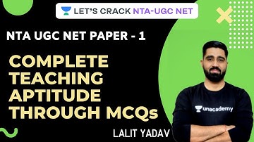 Complete Teaching Aptitude Through MCQs Part-5 | NTA UGC NET Paper -1 & Paper -2 | Lalit Yadav