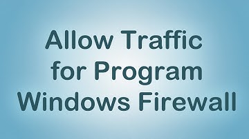 Windows 7 : Allow program through firewall