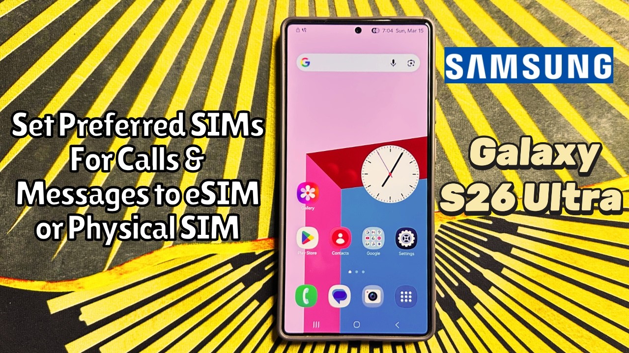 Samreen Sim Call Set Preferred SIMs For Calls & Messages to eSIM or Physical SIM Samsung ...