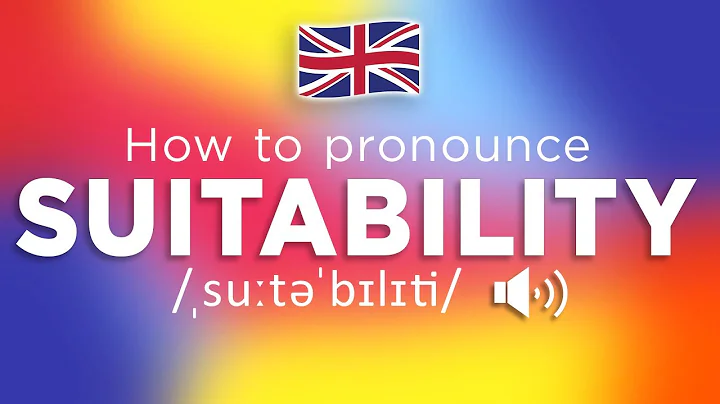 How To Pronounce Suitability (100% NATIVE!!)