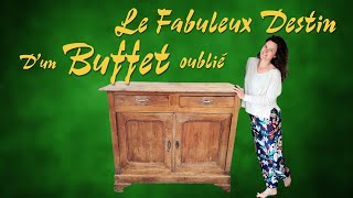 RELOOKAGE avant après d'un MEUBLE en BOIS MASSIF - buffet en merisier