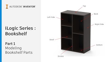 iLogic for Furniture Modeling - Bookshelf | Part 1 : Modeling Bookshelf Parts