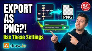 Export Draw.io Diagram as PNG Image | Full Step-by-Step Export Tutorial