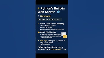 ⚡ Run a Web Server in 1 Command with Python 🌍 #shorts #datadripwithsid #coding