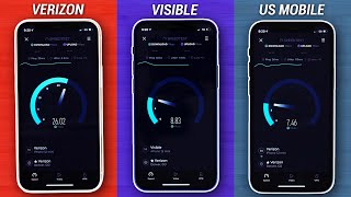 Verizon vs Visible vs US Mobile Speed Test!