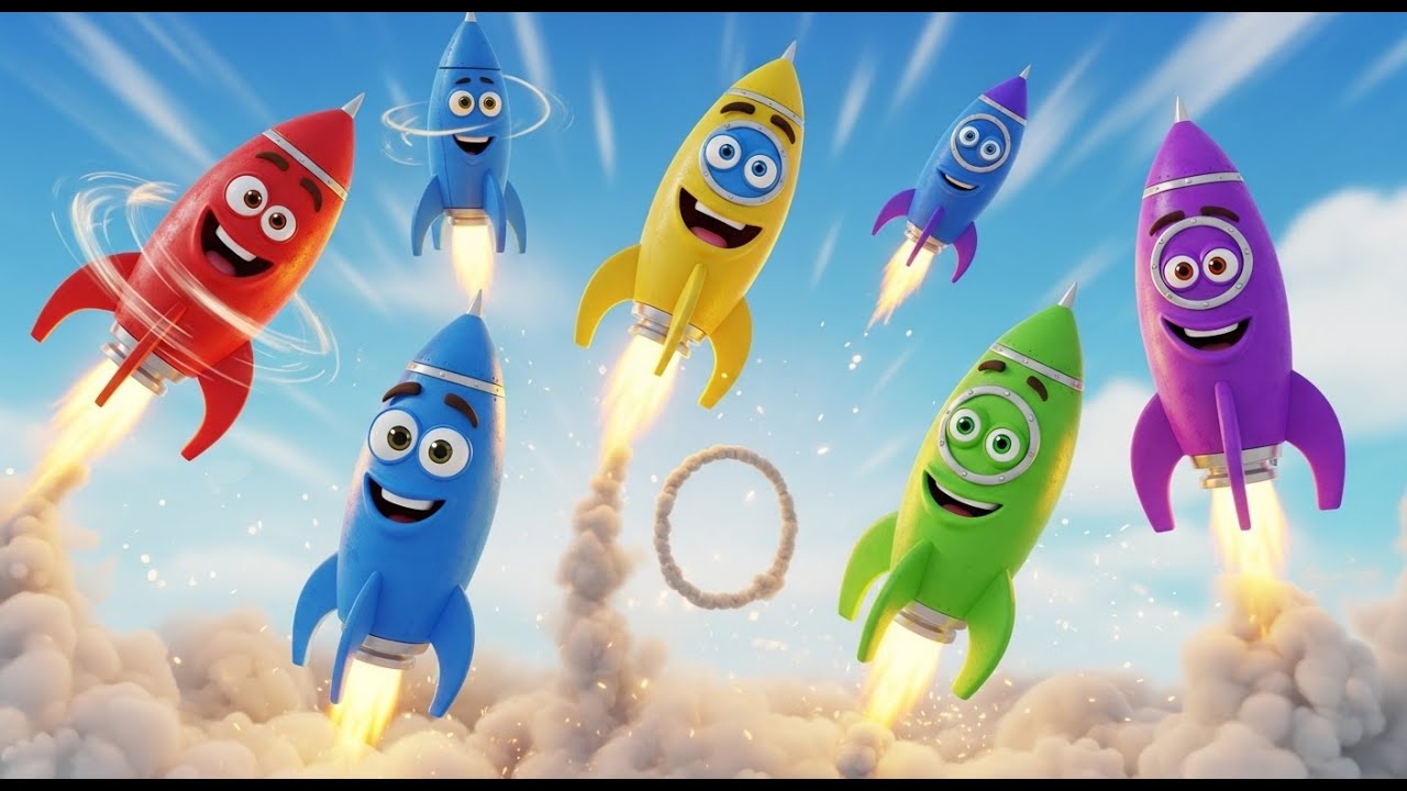 Little Space Rockets Five Little Rockets Blast Blast Blast | Space Adventure & Counting Song ...