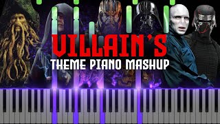 Villain's Theme Epic Piano Mashup/Medley (Synthesia Piano Tutorial)+SHEETS&MIDI