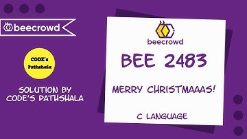 Beecrowd Problem 2483 - "Merry Christmaaas.!" solution | C language